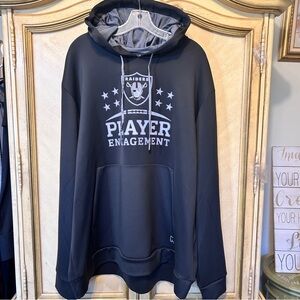 Raiders Football MSX Michael Strahan Player Black &  Gray Pullover Hoodie